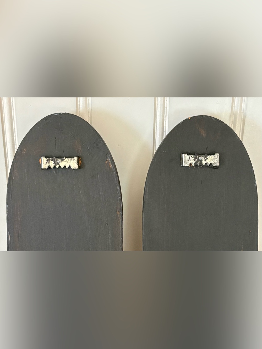 PAIR OF BLACK PRIMITIVE FARMHOUSE CANDLE SCONCES - Picture 5 of 5